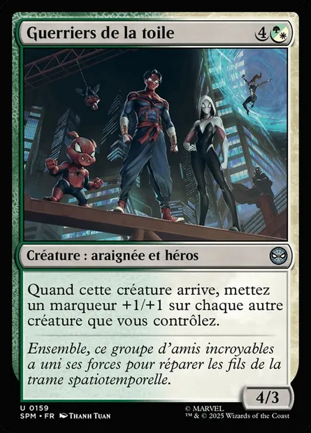Guerriers de la toile, carte Magic SPM 159 — extension Marvel's Spider-Man