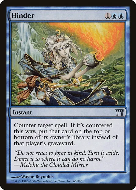 Hinder, Magic card CHK 65 — Champions of Kamigawa set
