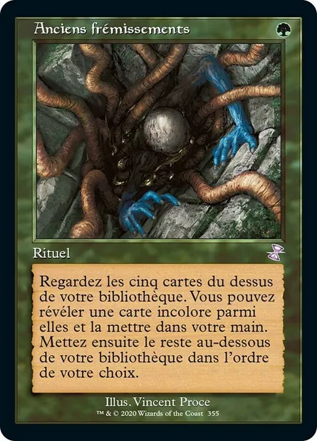 Anciens frémissements, carte Magic TSR 355 — extension Spirale Temporelle Remastered