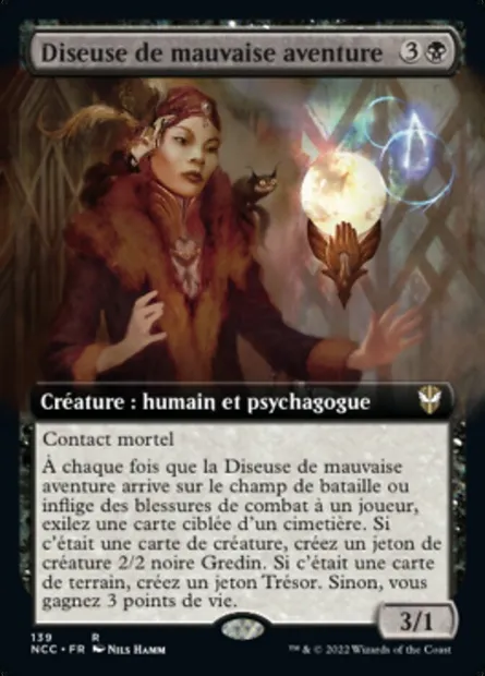 Diseuse de mauvaise aventure, carte Magic NCC 139 — extension New Capenna Commander