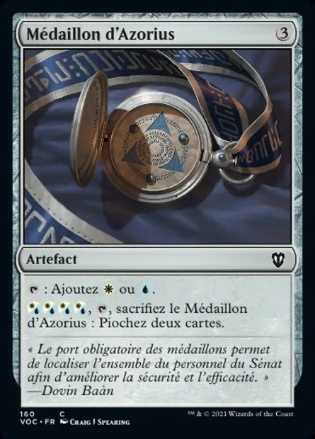 Médaillon d'Azorius, carte Magic VOC 160 — extension Crimson Vow Commander