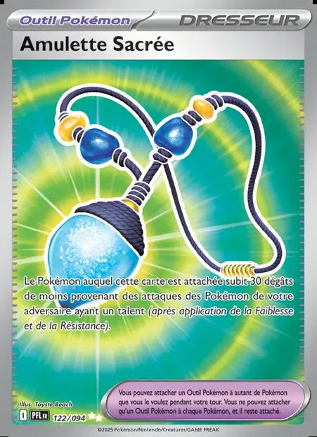 Amulette Sacrée, carte Pokémon PFL 122 — extension Flammes Fantasmagoriques
