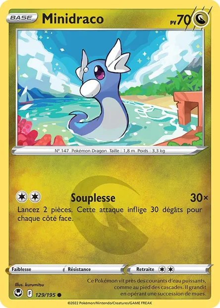 Minidraco, carte Pokémon SIT 129 — extension Tempête Argentée