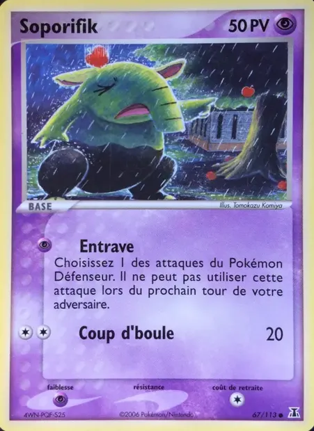 Soporifik, carte Pokémon DS 67 — extension EX Espèces Delta