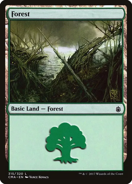 Forêt, carte Magic CMA 315 — extension Commander Anthology
