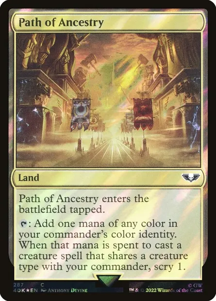 Voie de l'Ascendance, carte Magic 40K 287★ — extension Warhammer 40,000 Commander