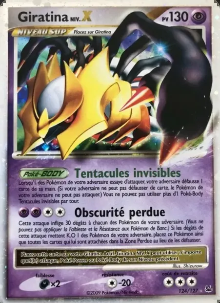 Giratina, carte Pokémon PL 124 — extension Platine
