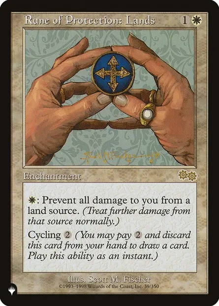 Rune de protection : Terrains, carte Magic PLST USG-39 — extension The List