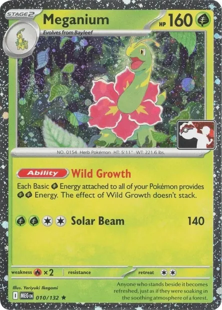 Meganium, Pokémon card PPS 010-4 — Play! Pokémon Prize Pack Series set