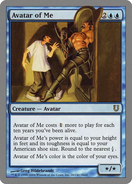 Avatar of Me, carte Magic UNH 26 — extension Unhinged