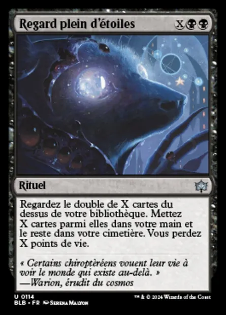 Regard plein d'étoiles, carte Magic BLB 114 — extension Bloomburrow