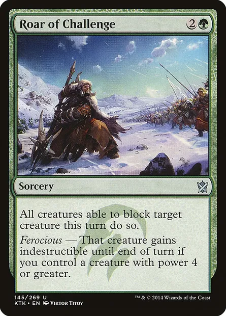 Roar of Challenge, Magic card KTK 145 — Khans of Tarkir set