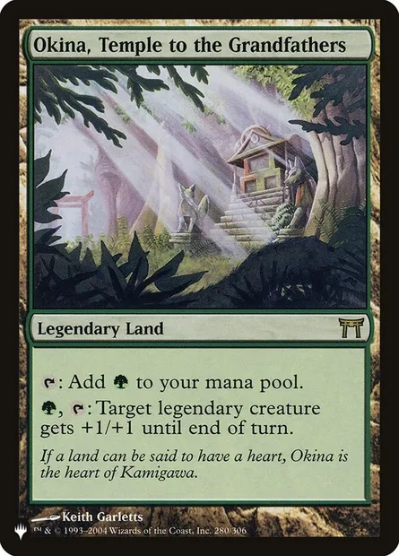 Okina, Temple to the Grandfathers, Magic card PLST CHK-280 — The List set