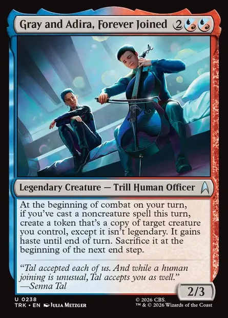 Gray and Adira, Forever Joined, Magic card TRK 238 — Star Trek set