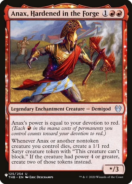 Anax, Hardened in the Forge, Magic card PLST THB-125 — The List set