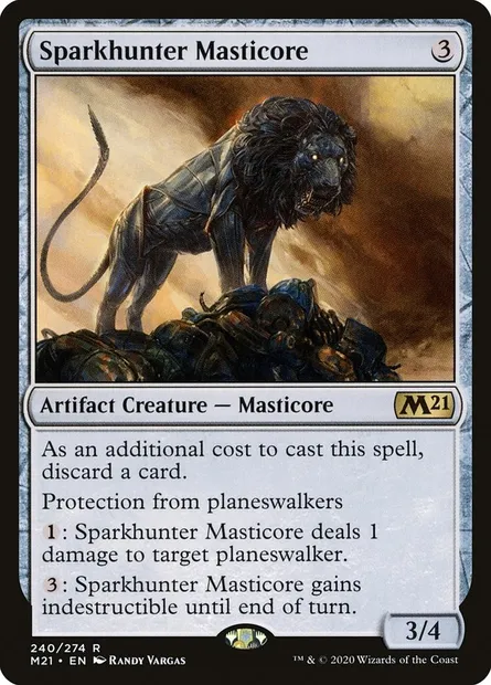 Sparkhunter Masticore, Magic card M21 240 — Core Set 2021 set