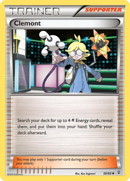 Clemont, Pokémon card GEN 59 — Generations set