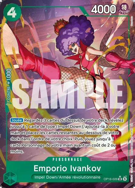 Emporio Ivankov, carte One Piece OP16-026 — extension L'HEURE DE LA BATAILLE DÉCISIVE