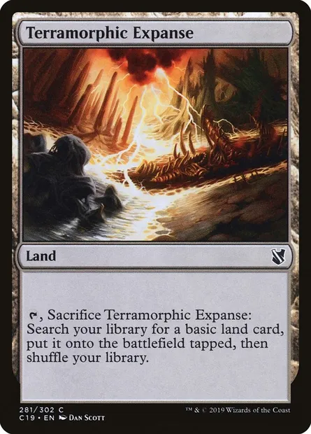 Terramorphic Expanse, Magic card C19 281 — Commander 2019 set