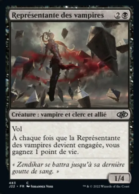 Représentante des vampires, carte Magic J22 483 — extension Jumpstart 2022