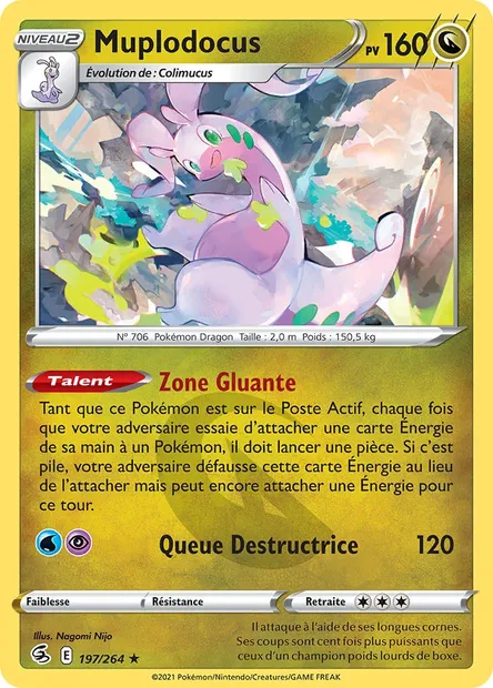 Muplodocus, carte Pokémon FST 197 — extension Poing de Fusion