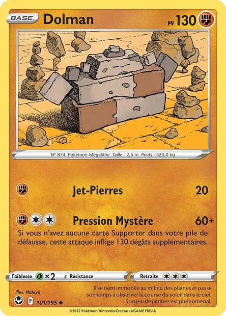 Dolman, carte Pokémon SIT 101 — extension Tempête Argentée