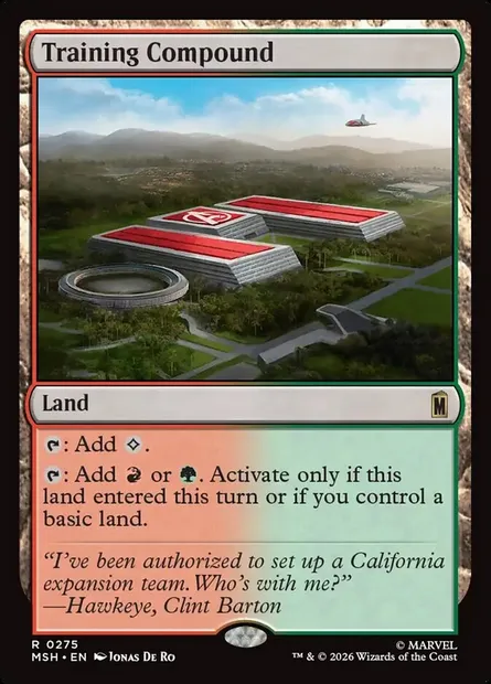 Training Compound, Magic card MSH 275 — Marvel Super Heroes set