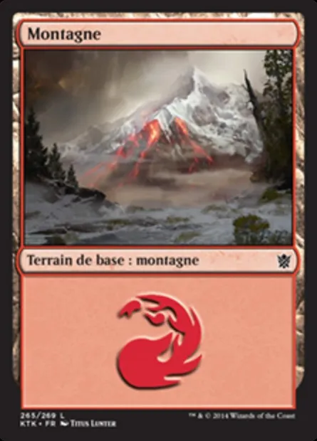 Montagne, carte Magic KTK 265 — extension Les Khans de Tarkir