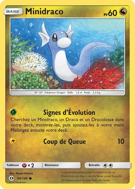 Minidraco, carte Pokémon SUM 94 — extension Soleil et Lune