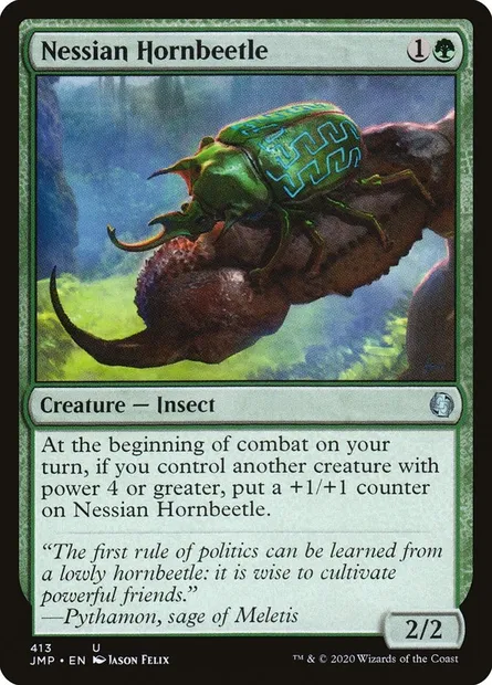 Nessian Hornbeetle, Magic card JMP 413 — Jumpstart set
