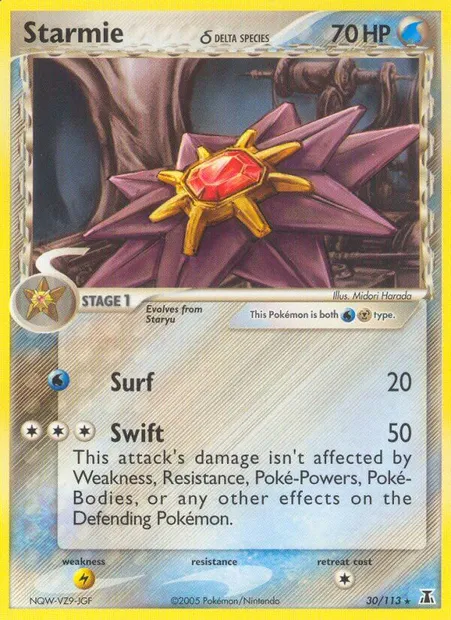 Starmie δ, Pokémon card DS 30 — Delta Species set