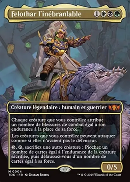 Felothar l'inébranlable, carte Magic TDC 4 — extension Tarkir: Dragonstorm Commander