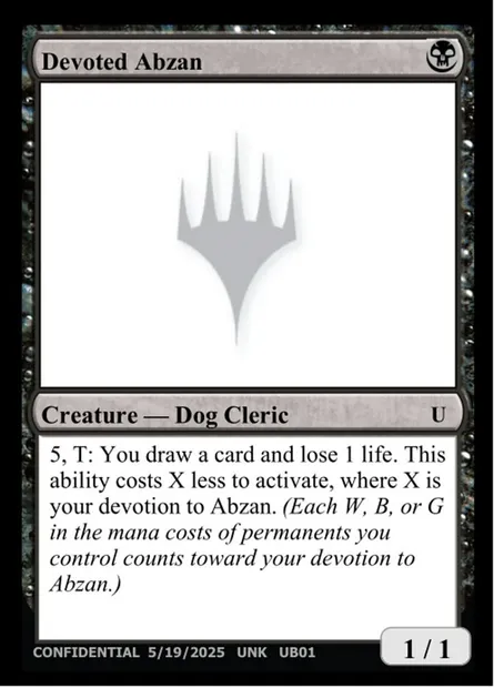 Devoted Abzan, Magic card UNK UB01 — Unknown Event set