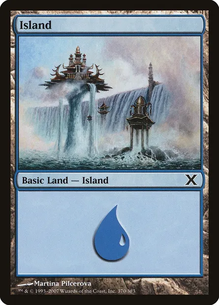 Island, Magic card 10E 370 — Tenth Edition set