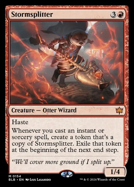 Stormsplitter, Magic card PBLB 154p — Bloomburrow Promos set