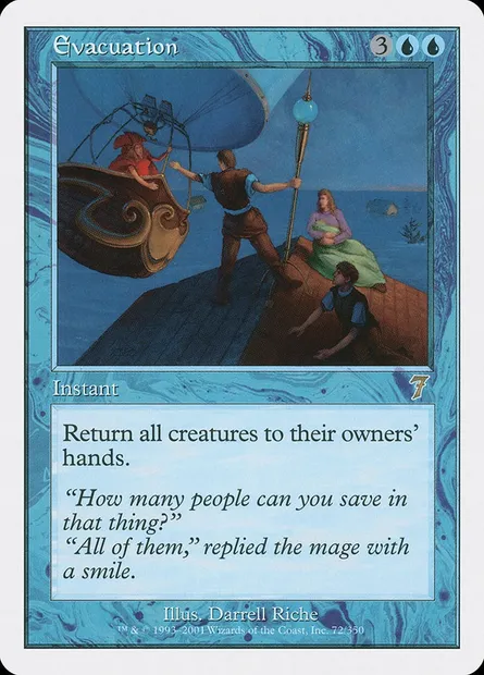 Evacuation, Magic card 7ED 72 — Seventh Edition set