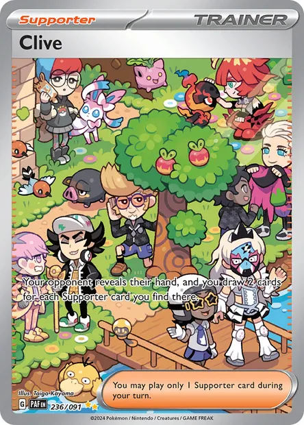 Clive, Pokémon card PAF 236 — Paldean Fates set