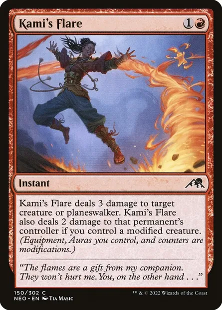 Kami's Flare, Magic card NEO 150 — Kamigawa: Neon Dynasty set