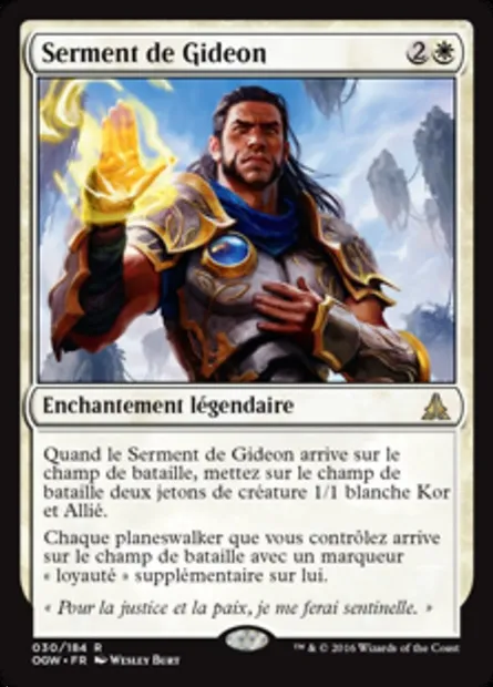 Serment de Gideon, carte Magic OGW 30 — extension Le serment des Sentinelles