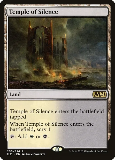 Temple of Silence, Magic card M21 255 — Core Set 2021 set