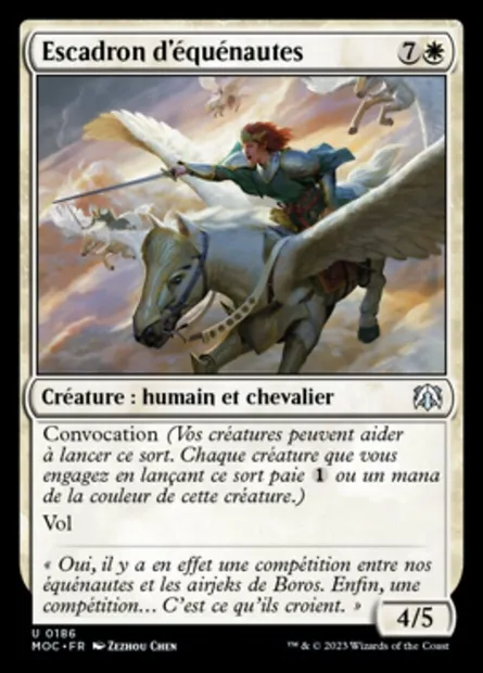 Escadron d'équénautes, carte Magic MOC 186 — extension March of the Machine Commander