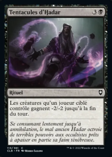 Tentacules d'Hadar, carte Magic CLB 113 — extension Commander Légendes : la bataille de la Porte de Baldur