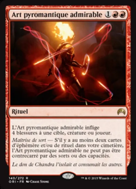 Art pyromantique admirable, carte Magic ORI 143 — extension Magic Origines