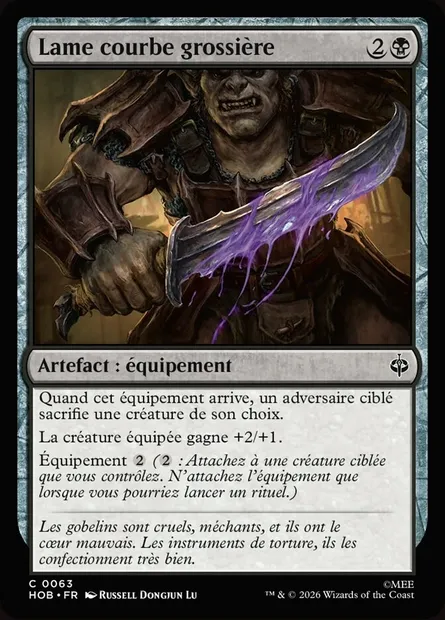 Lame courbe grossière, carte Magic HOB 63 — extension The Hobbit
