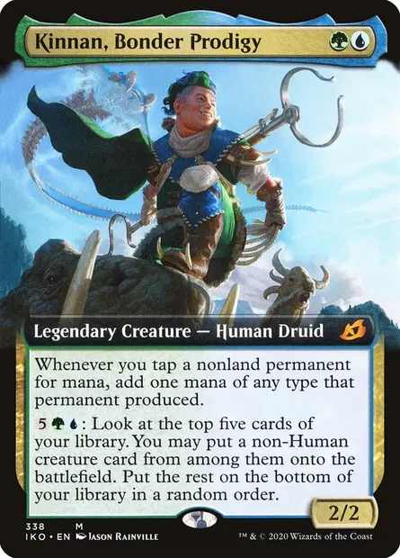 Kinnan, Bonder Prodigy, Magic card IKO 338 — Ikoria: Lair of Behemoths set