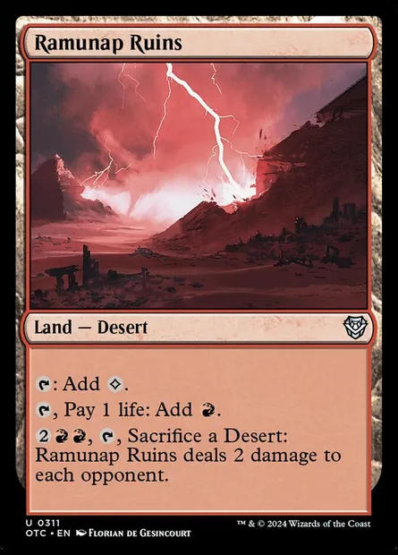 Ramunap Ruins, Magic card OTC 311 — Outlaws of Thunder Junction Commander set