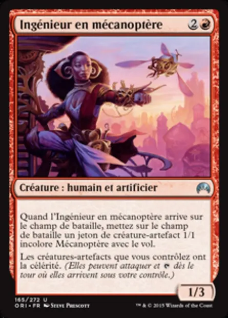Ingénieur en mécanoptère, carte Magic ORI 165 — extension Magic Origines