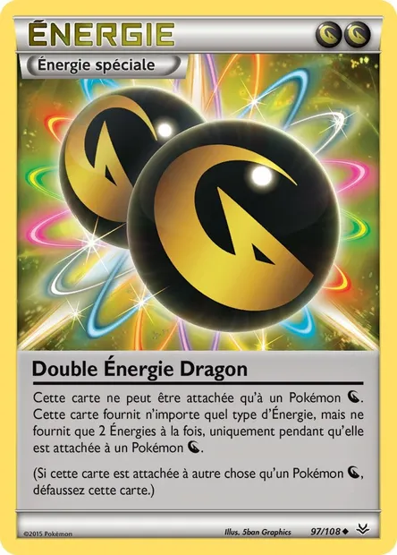 Double Énergie Dragon, carte Pokémon ROS 97 — extension Ciel Rugissant