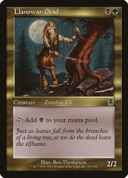 Llanowar Dead, Magic card APC 109 — Apocalypse set