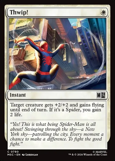 Thwip!, Magic card MSC 780 — Marvel Super Heroes Commander set